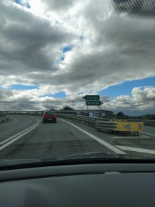 L'imbocco dell'autostrada direzione Sud.