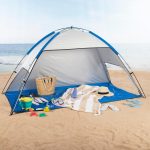 Aktive Tenda da vento e da spiaggia per 2 persone UV50 con finestre e pavimento