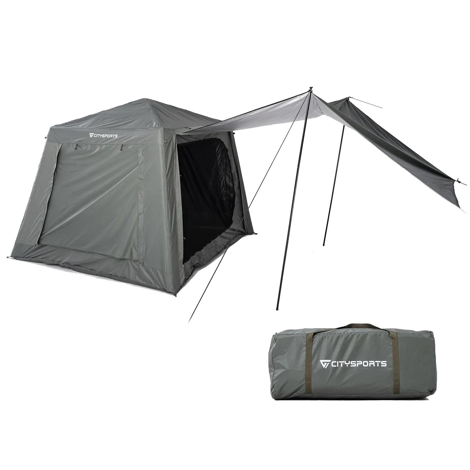 decathlon-tenda-gonfiabile-687jgc-1.jpg Tenda da Campeggio Gonfiabile con Pompa a Mano Facile da Montare Impermeabile - immagine 1