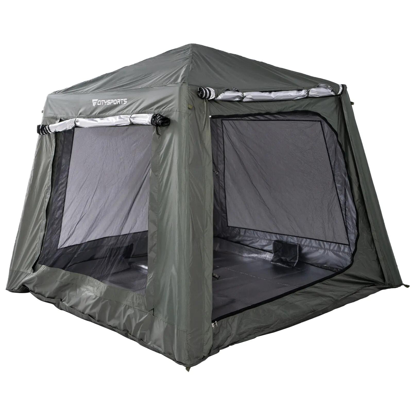 decathlon-tende-gonfiabili-394akz-1.jpg Tenda da Campeggio Gonfiabile con Pompa a Mano Facile da Montare Impermeabile - immagine 1