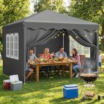 Gazebi Pieghevole con Oxford Tenda Impermeabile, Padiglione Giardino Protezione UV 50+, Tenda per Feste (Grigio), Sacchi di Sabbia 4 PCS : Amazon.it: Giardino e giardinaggio