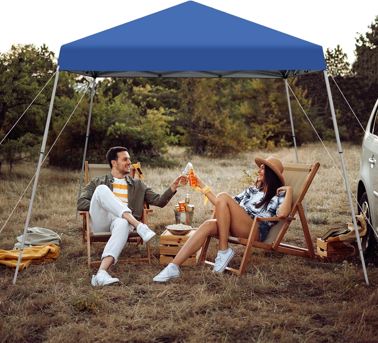 gazebo-da-campeggio-391uit-1.jpg Gazebo Pieghevole da Giardino 3 x 3 M, Impermeabile, Altezza Regolabile, Gazebo da Esterno con Borsa di Trasporto, per Spiaggia, Campeggio, Pa | Leroy Merlin - immagine 1