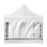 Tenda da Campeggio Pieghevole SucceBuy, Gazebo da Esterno, 10 x 10 Piedi, Pareti Laterali, Bianco