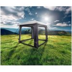 Gazebo Gonfiabile 260x260x235cm ad Aggancio Rapido per Campeggio Casa e Giardino