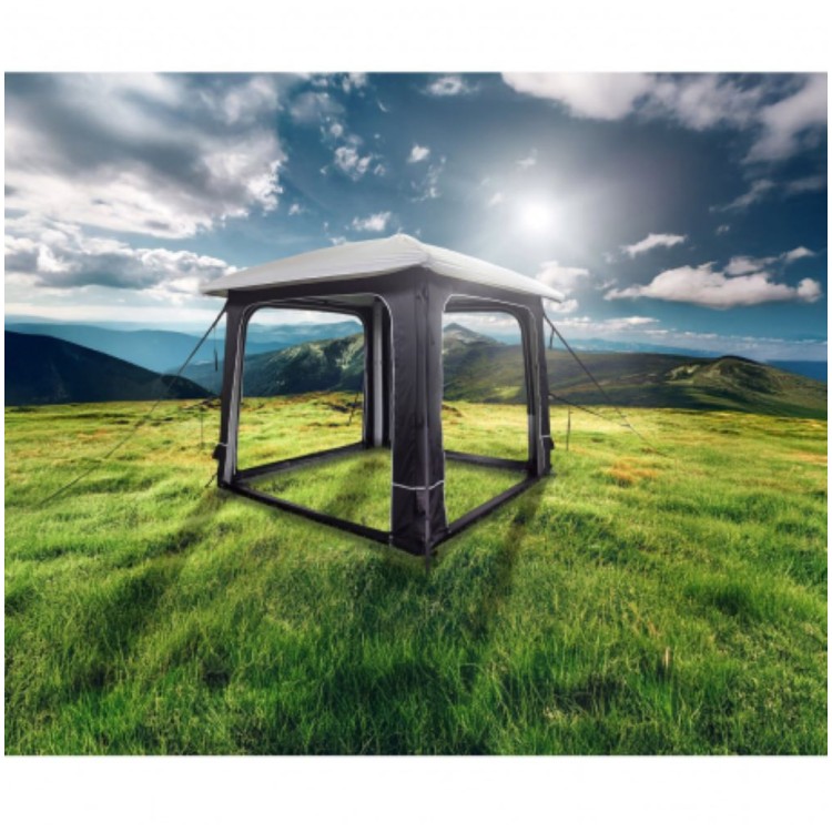gazebo-per-campeggio-680ibh-1.jpg Gazebo Gonfiabile 260x260x235cm ad Aggancio Rapido per Campeggio Casa e Giardino - immagine 1