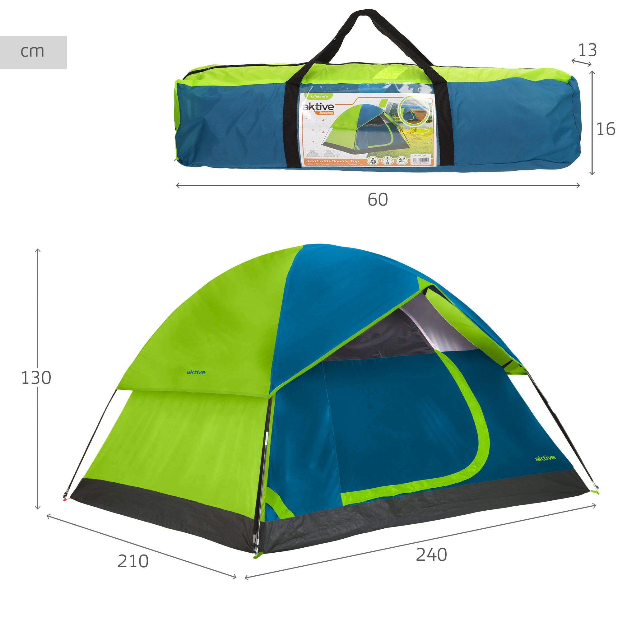 tenda-4-posti-decathlon-390eyx-1.jpg Tenda a doppio tetto per 4 persone Aktive - immagine 1