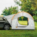 Outsunny Tenda per Auto Impermeabile a 3 Porte in Poliestere, PE e Fibra di Vetro, 239x210x210 cm, Grigio e Arancione