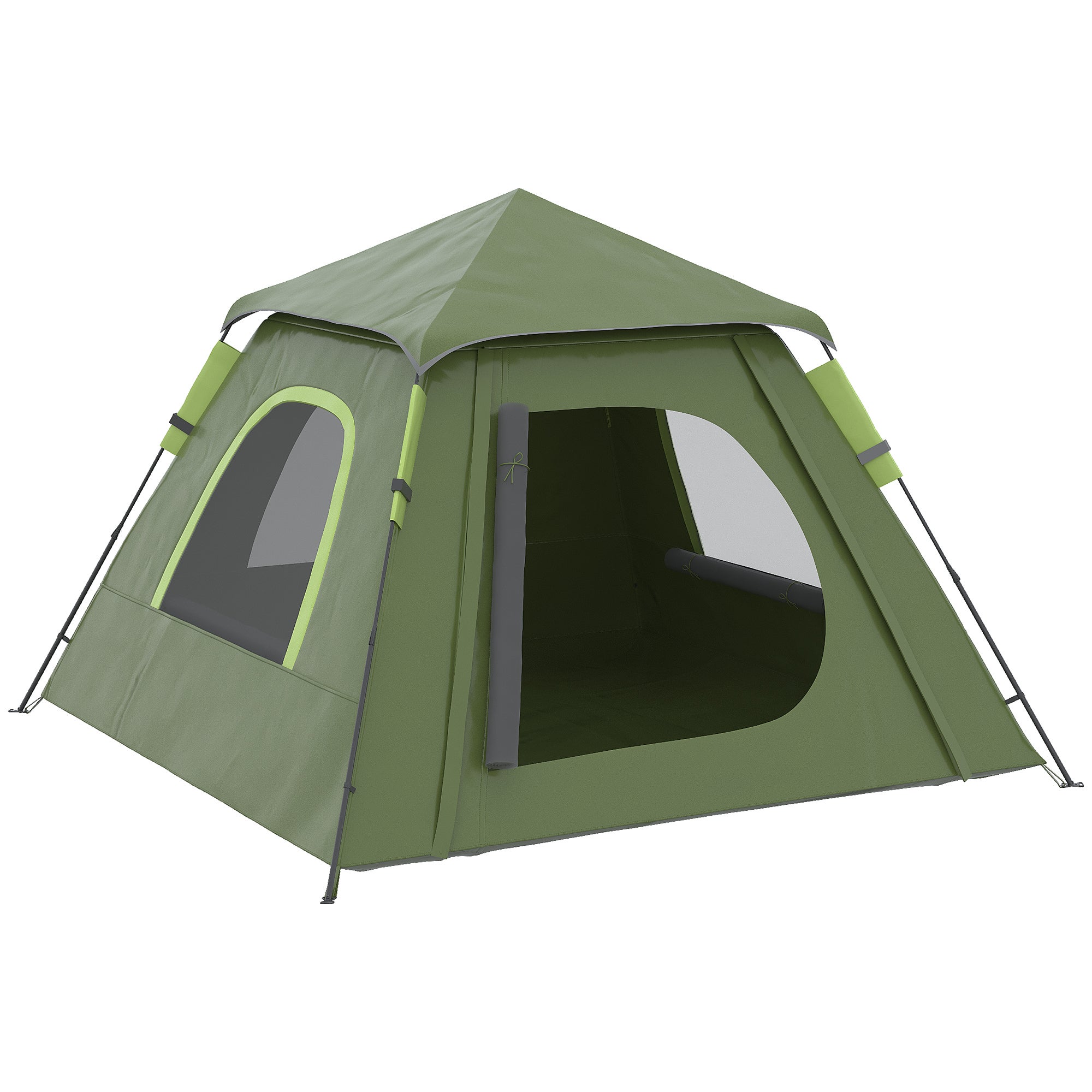 tenda-da-campeggio-2-posti-450afy-1.jpg Outsunny Tenda da Campeggio 2 Posti con Veranda, Finestre e Porta con Cerniera, 210x210x150 cm, Verde | Leroy Merlin - immagine 1
