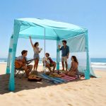 VEVOR Tenda da Spiaggia da 2400 x 2400 x 2400 mm, con Parete Laterale, Facile da
