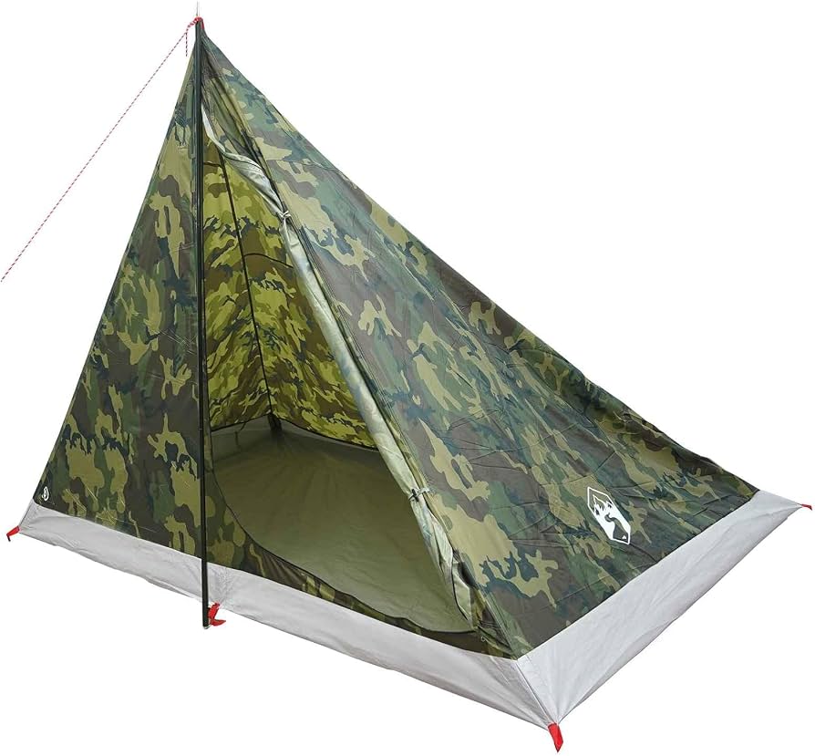 tenda-da-trekking-368qky-1.jpg HFXHIJXQ Tenda da trekking per 4 persone, leggera tenda a cupola mimetica, tenda da campeggio in poliestere 185T, per esterni e trekking, tenda igloo con borsa per il trasporto, 248 x 227 - immagine 1