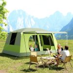 Tenda familiare Outsunny verde 405x305x225 cm