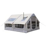 Tenda da campeggio gonfiabile, tenda da cabina per 6 8 persone, tende glamping, tende Oxford da esterno impermeabili, tenda da casa gonfiabile con finestra in rete (Gray1 pro, 385x260x200cm) : Amazon.it: Sport e