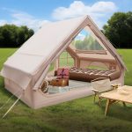Tenda da Campeggio Gonfiabile, Tenda Gonfiabile Impermeabile per 4 6 Persone con Pompa, Finestre in Rete, 2 Porte e borsa da Trasporto, per Campeggio | Leroy Merlin