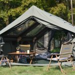 Tenda gonfiabile di grandi dimensioni per 7 8 persone, facile da montare, tessuto in cotone elasticizzato 300D, migliore ventilazione