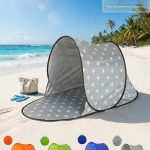 Tenda da spiaggia ad apertura rapida, tenda parasole con protezione solare, padiglione da spiaggia leggero, riparo solare per avventure all'aperto, accessorio essenziale per la spiaggia in famiglia, attrezzatura da campeggio per festival