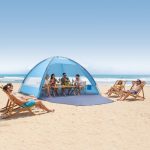 VEVOR Tenda da Spiaggia Parasole per Mare per 8 Persone, Tenda da Sole Portatile con Borsa per il Trasporto e Ancoraggi a Terra, Ombrellone da ...