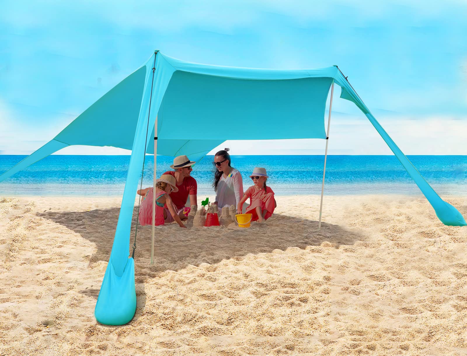 tenda-per-la-spiaggia-245pui-1.jpg FBSPORT Tenda da spiaggia, parasole portatile, UPF50+, con sacchi di sabbia, per campeggio, pesca, divertimento in giardino, picnic, 2,1 x 2,1 m : Amazon.it: Sport e tempo libero - immagine 1