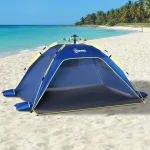 VivaGarden Tenda da Spiaggia Pop Up con Finestre Traforate e Porta Richiudibile 166A