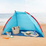 Aktive Tenda da vento e da spiaggia per 2 persone con pavimento e tettoia