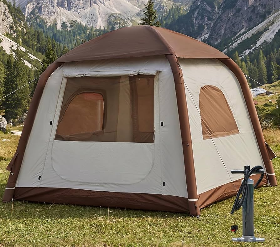 tende-gonfiabili-da-campeggio-464gll-1.jpg Tenda da campeggio gonfiabile, per 2 4 persone, ombrellone, Oxford, impermeabile, facile da installare, tenda da casa : Amazon.it: Sport e tempo libero - immagine 1