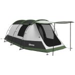 Outsunny Tenda da campeggio familiare 3 4 pers. tenda tunnel con portico impermeabile 3000 mm leggera ventilata facile da montare | Aosom Italy